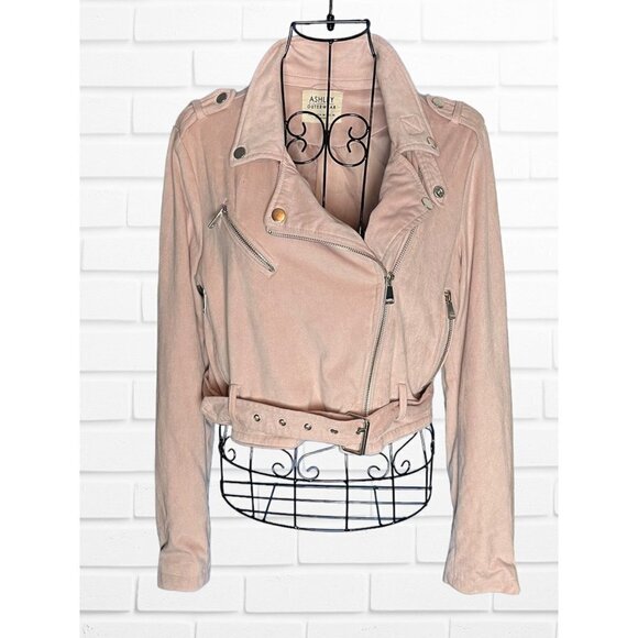 Ashley Outerwear Jackets & Blazers - 5/$25 Ashley Outerwear‎ Womens Size M Faux Suede Crop Jacket Pastel Pink
